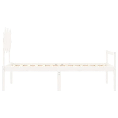 vidaXL Senior Bed without Mattress White Single Solid Wood
