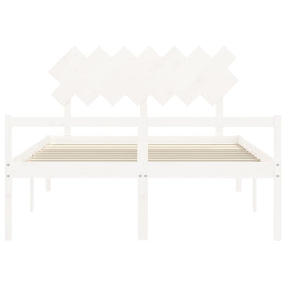 vidaXL Senior Bed without Mattress White 140x190 cm Solid Wood