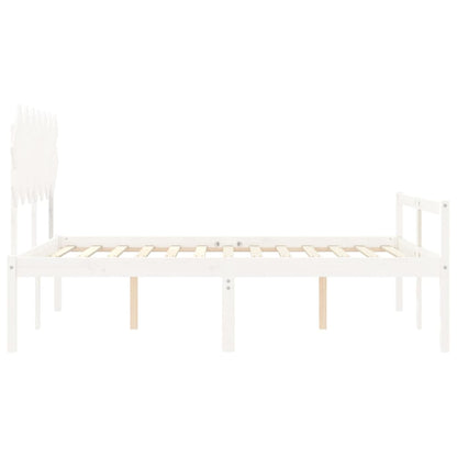 vidaXL Senior Bed without Mattress White 140x190 cm Solid Wood