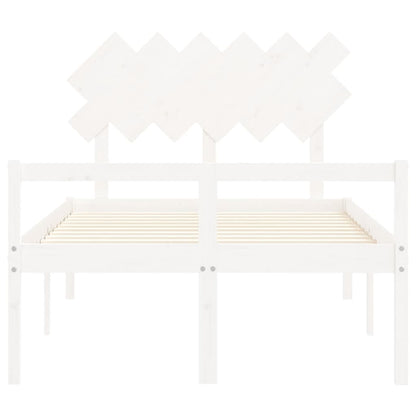 vidaXL Senior Bed without Mattress White 120x200 cm Solid Wood