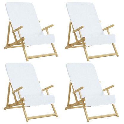vidaXL Beach Towels 4 pcs White 60x135 cm Fabric 400 GSM
