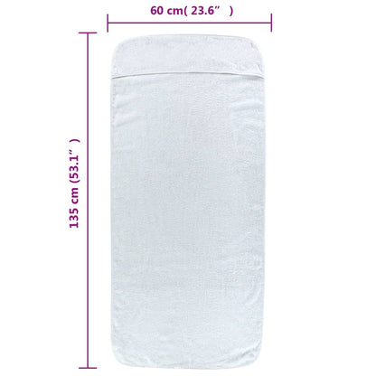 vidaXL Beach Towels 4 pcs White 60x135 cm Fabric 400 GSM