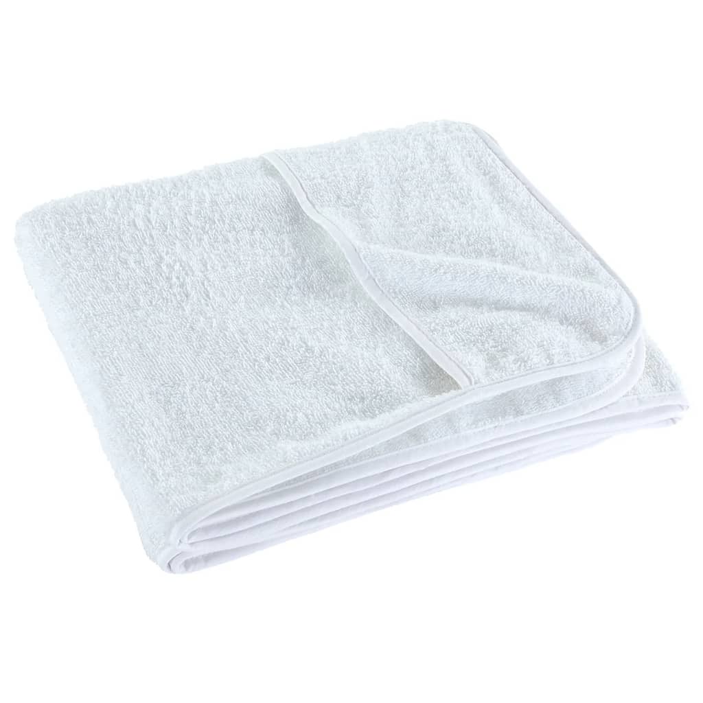 vidaXL Beach Towels 6 pcs White 60x135 cm Fabric 400 GSM