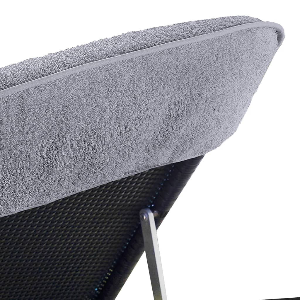 vidaXL Beach Towels 6 pcs Grey 60x135 cm Fabric 400 GSM