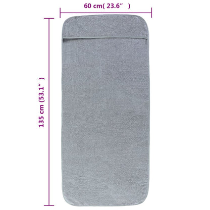 vidaXL Beach Towels 6 pcs Grey 60x135 cm Fabric 400 GSM