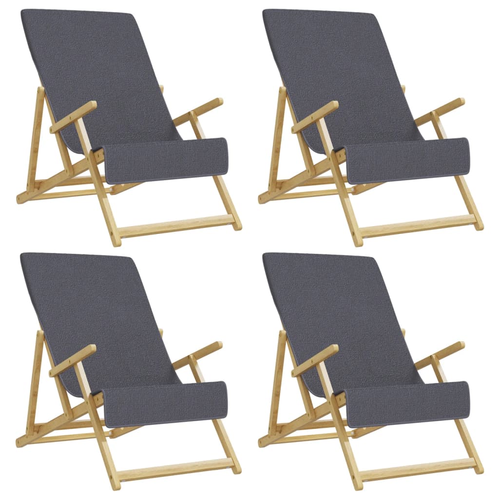 vidaXL Beach Towels 4 pcs Anthracite 60x135 cm Fabric 400 GSM