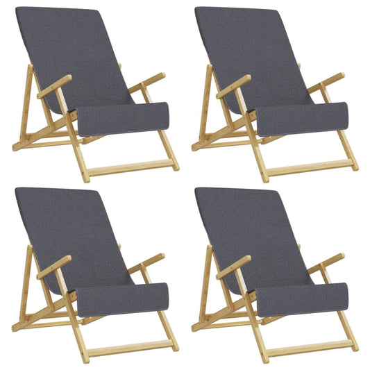 vidaXL Beach Towels 4 pcs Anthracite 60x135 cm Fabric 400 GSM