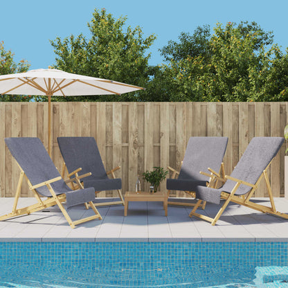vidaXL Beach Towels 4 pcs Anthracite 60x135 cm Fabric 400 GSM