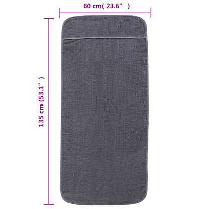 vidaXL Beach Towels 6 pcs Anthracite 60x135 cm Fabric 400 GSM