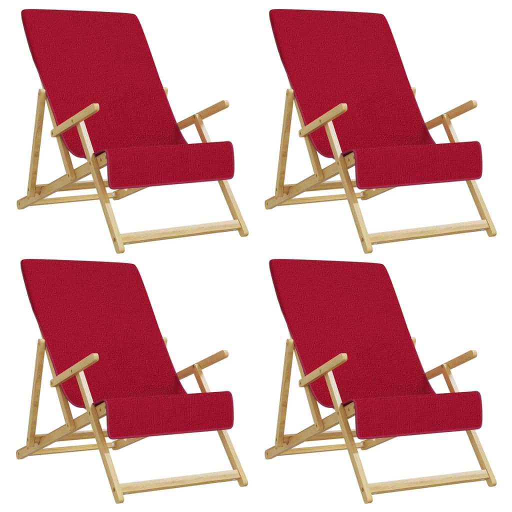 vidaXL Beach Towels 4 pcs Burgundy 60x135 cm Fabric 400 GSM