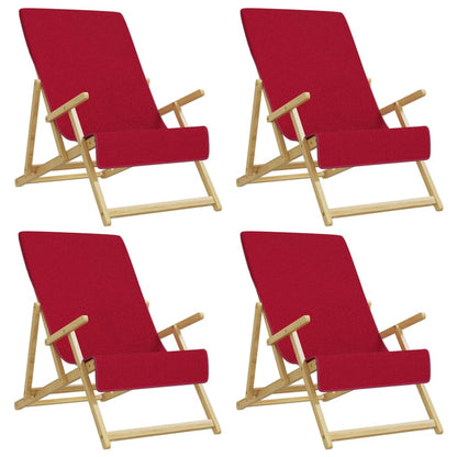 vidaXL Beach Towels 4 pcs Burgundy 60x135 cm Fabric 400 GSM