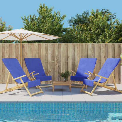 vidaXL Beach Towels 4 pcs Royal Blue 60x135 cm Fabric 400 GSM