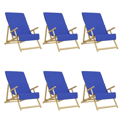 vidaXL Beach Towels 6 pcs Royal Blue 60x135 cm Fabric 400 GSM