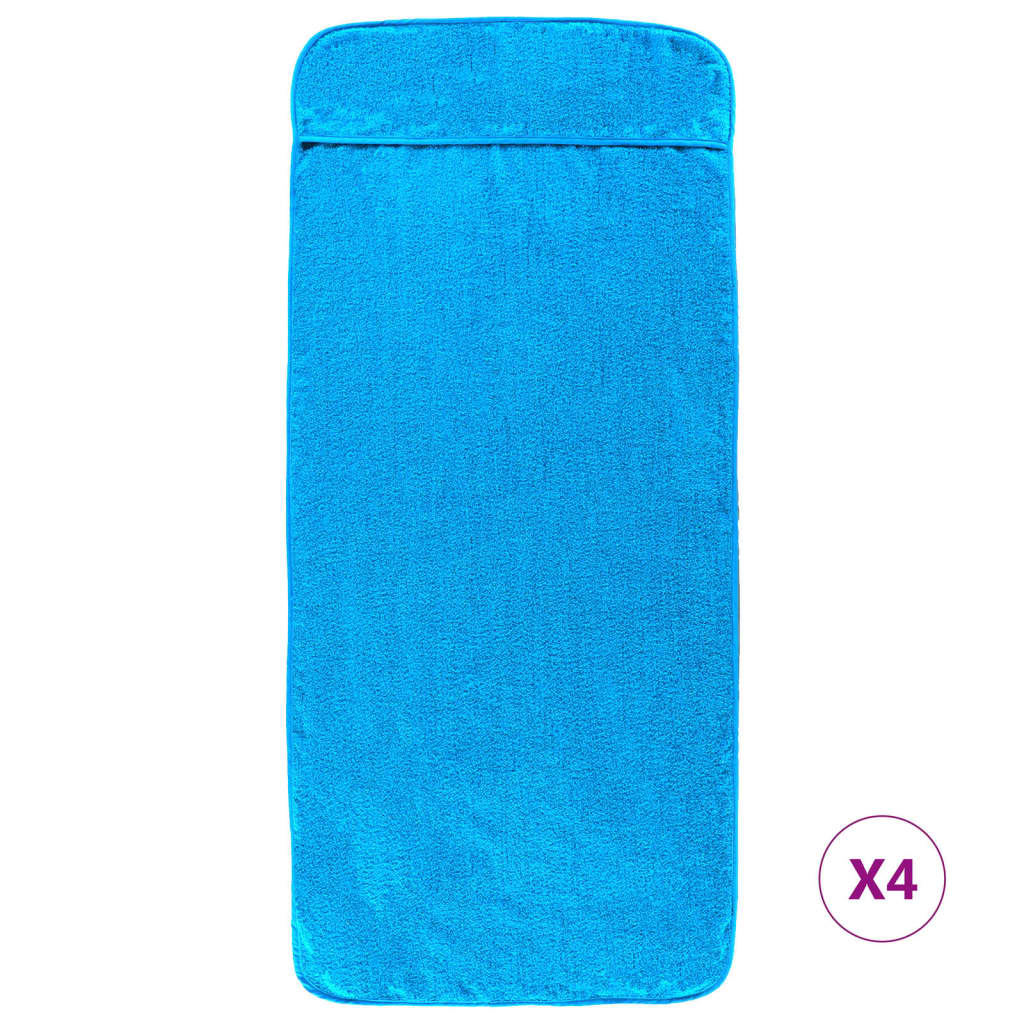 vidaXL Beach Towels 4 pcs Turquoise 60x135 cm Fabric 400 GSM