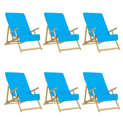 vidaXL Beach Towels 6 pcs Turquoise 60x135 cm Fabric 400 GSM