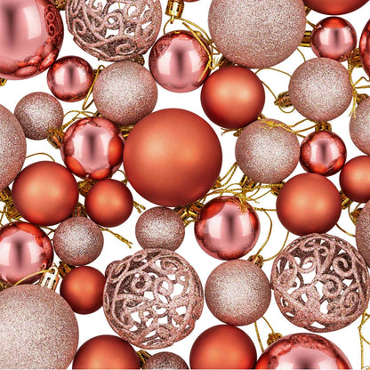 vidaXL Christmas Baubles 100 pcs Pink and Rose 3 / 4 / 6 cm