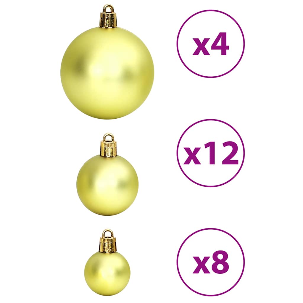 vidaXL Christmas Baubles 100 pcs Light Green 3 / 4 / 6 cm