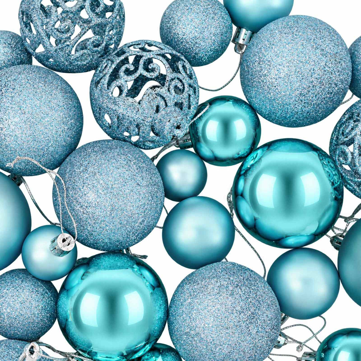 vidaXL Christmas Baubles 100 pcs Turquoise 3 / 4 / 6 cm