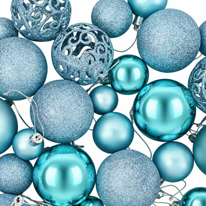 vidaXL Christmas Baubles 100 pcs Turquoise 3 / 4 / 6 cm