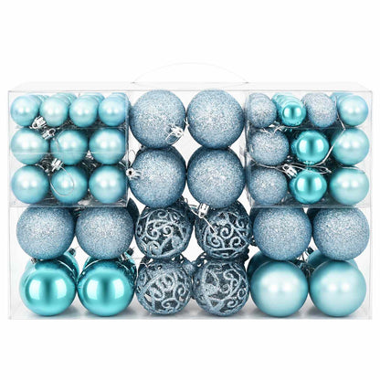 vidaXL Christmas Baubles 100 pcs Turquoise 3 / 4 / 6 cm