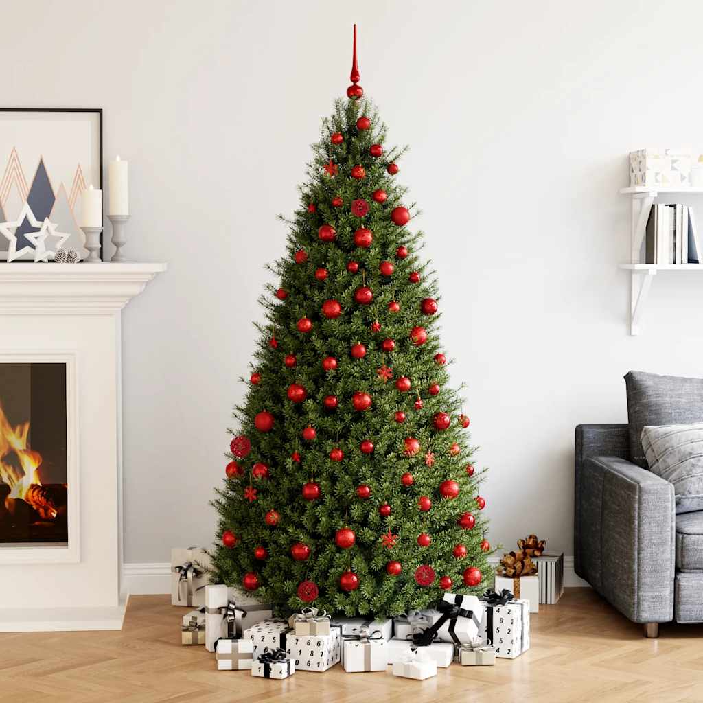 vidaXL 111 Piece Christmas Bauble Set Red Polystyrene