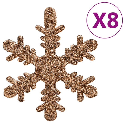 vidaXL 111 Piece Christmas Bauble Set Rose Gold Polystyrene
