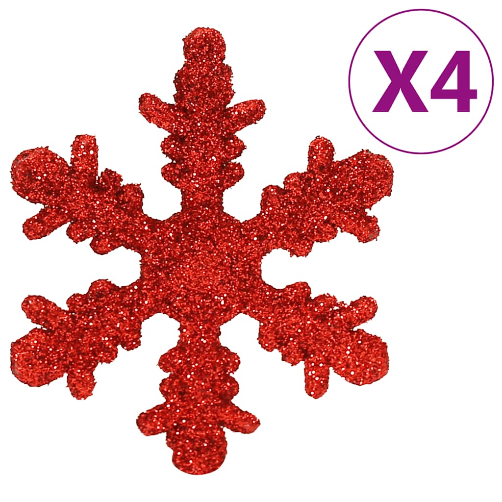 vidaXL 112 Piece Christmas Bauble Set Red / Green / Gold Polystyrene