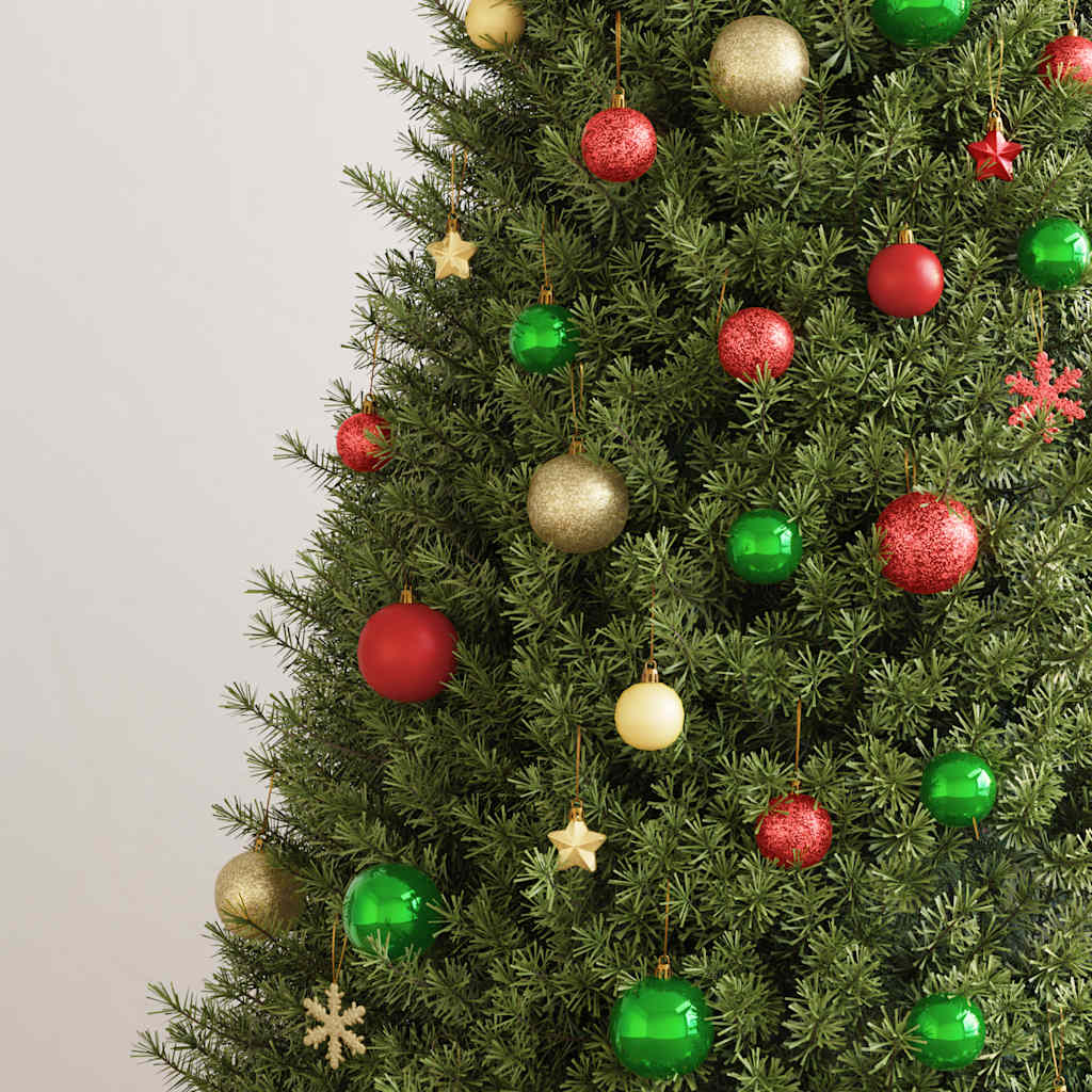 vidaXL 112 Piece Christmas Bauble Set Red / Green / Gold Polystyrene
