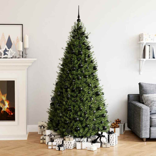 vidaXL 111 Piece Christmas Bauble Set Black Polystyrene