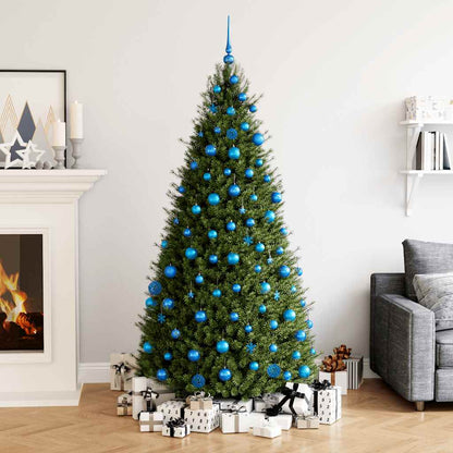 vidaXL 111 Piece Christmas Bauble Set Blue Polystyrene