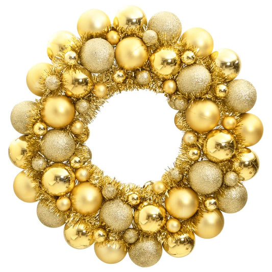 vidaXL Christmas Wreath Gold 45 cm Polystyrene