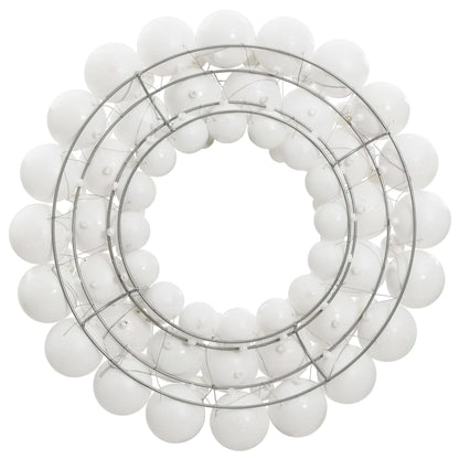 vidaXL Christmas Wreath White 45 cm Polystyrene