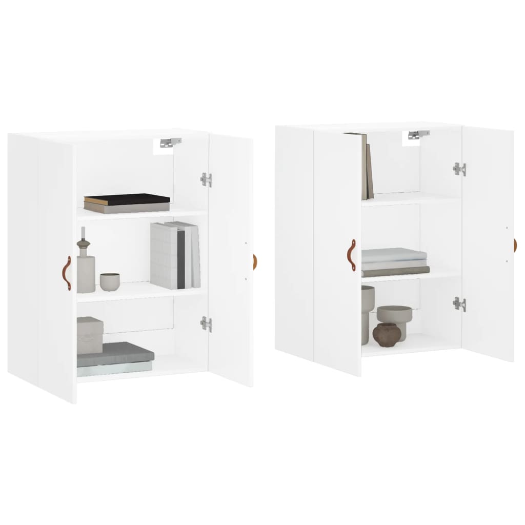 vidaXL Wall Mounted Cabinets 2 pcs White 69,5x34x90 cm