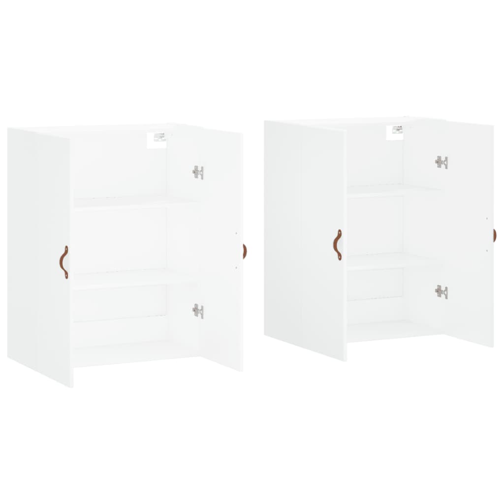 vidaXL Wall Mounted Cabinets 2 pcs White 69,5x34x90 cm