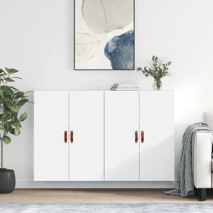 vidaXL Wall Mounted Cabinets 2 pcs White 69,5x34x90 cm