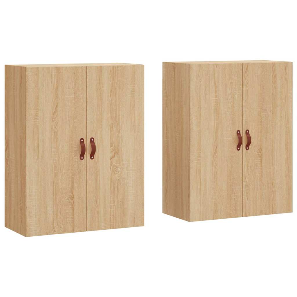 vidaXL Wall Mounted Cabinets 2 pcs Sonoma Oak 69,5x34x90 cm