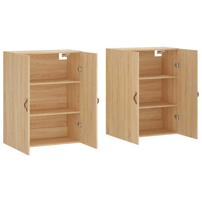 vidaXL Wall Mounted Cabinets 2 pcs Sonoma Oak 69,5x34x90 cm
