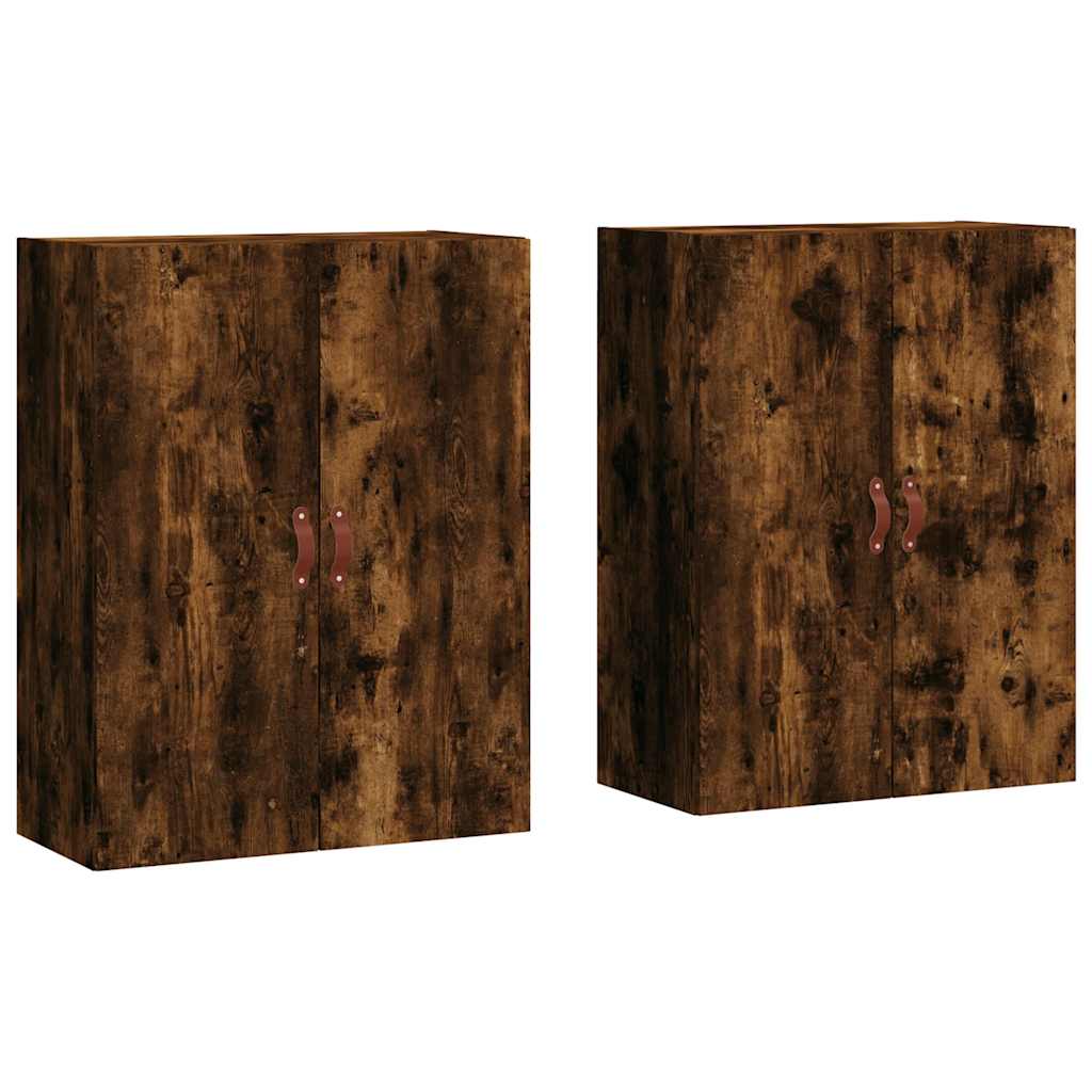 vidaXL Wall Mounted Cabinets 2 pcs Smoked Oak 69,5x34x90 cm
