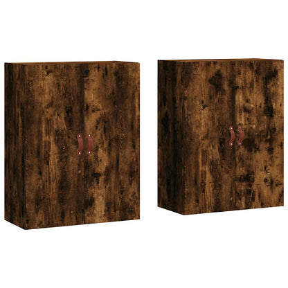 vidaXL Wall Mounted Cabinets 2 pcs Smoked Oak 69,5x34x90 cm