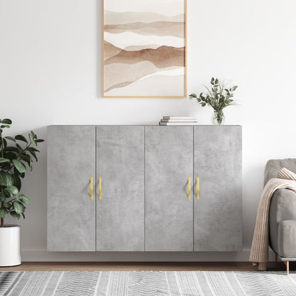 vidaXL Wall Mounted Cabinets 2 pcs Concrete Grey 69,5x34x90 cm