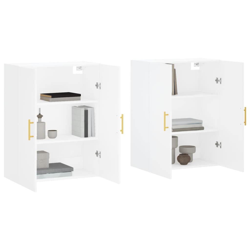 vidaXL Wall Mounted Cabinets 2 pcs White 69,5x34x90 cm