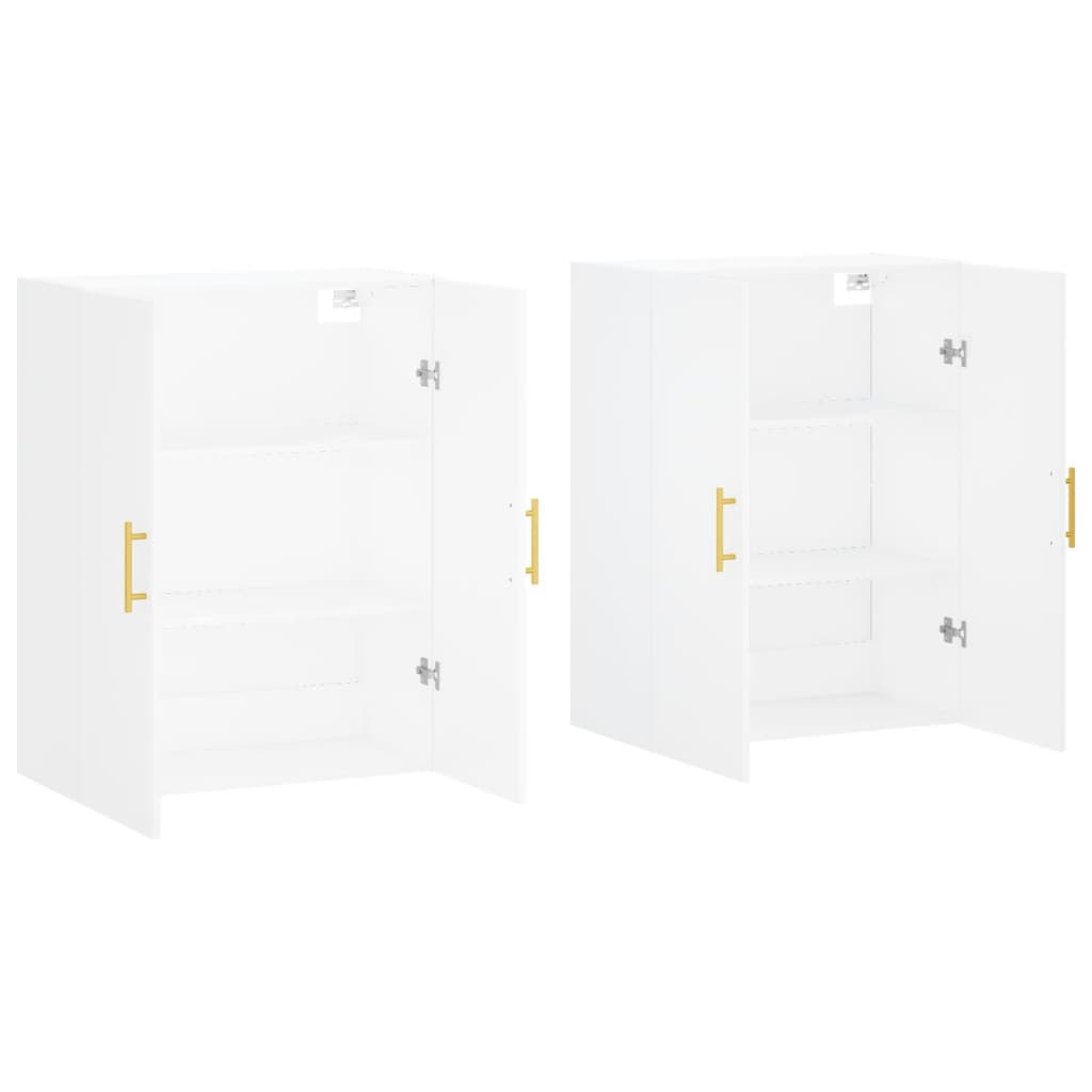 vidaXL Wall Mounted Cabinets 2 pcs White 69,5x34x90 cm