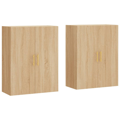 vidaXL Wall Mounted Cabinets 2 pcs Sonoma Oak 69,5x34x90 cm