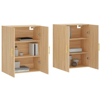 vidaXL Wall Mounted Cabinets 2 pcs Sonoma Oak 69,5x34x90 cm