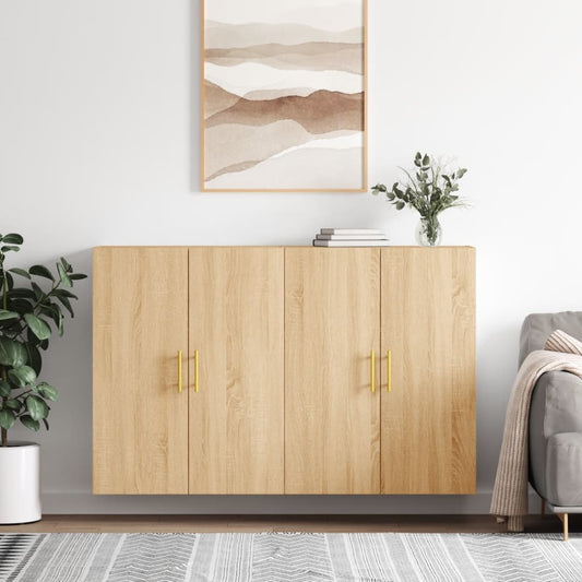vidaXL Wall Mounted Cabinets 2 pcs Sonoma Oak 69.5x34x90 cm