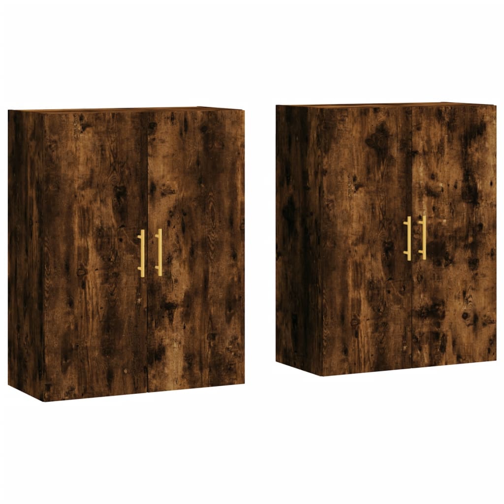 vidaXL Wall Mounted Cabinets 2 pcs Smoked Oak 69,5x34x90 cm