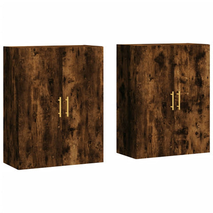 vidaXL Wall Mounted Cabinets 2 pcs Smoked Oak 69,5x34x90 cm