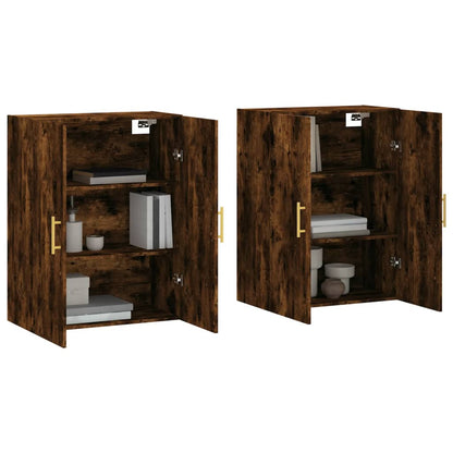 vidaXL Wall Mounted Cabinets 2 pcs Smoked Oak 69,5x34x90 cm