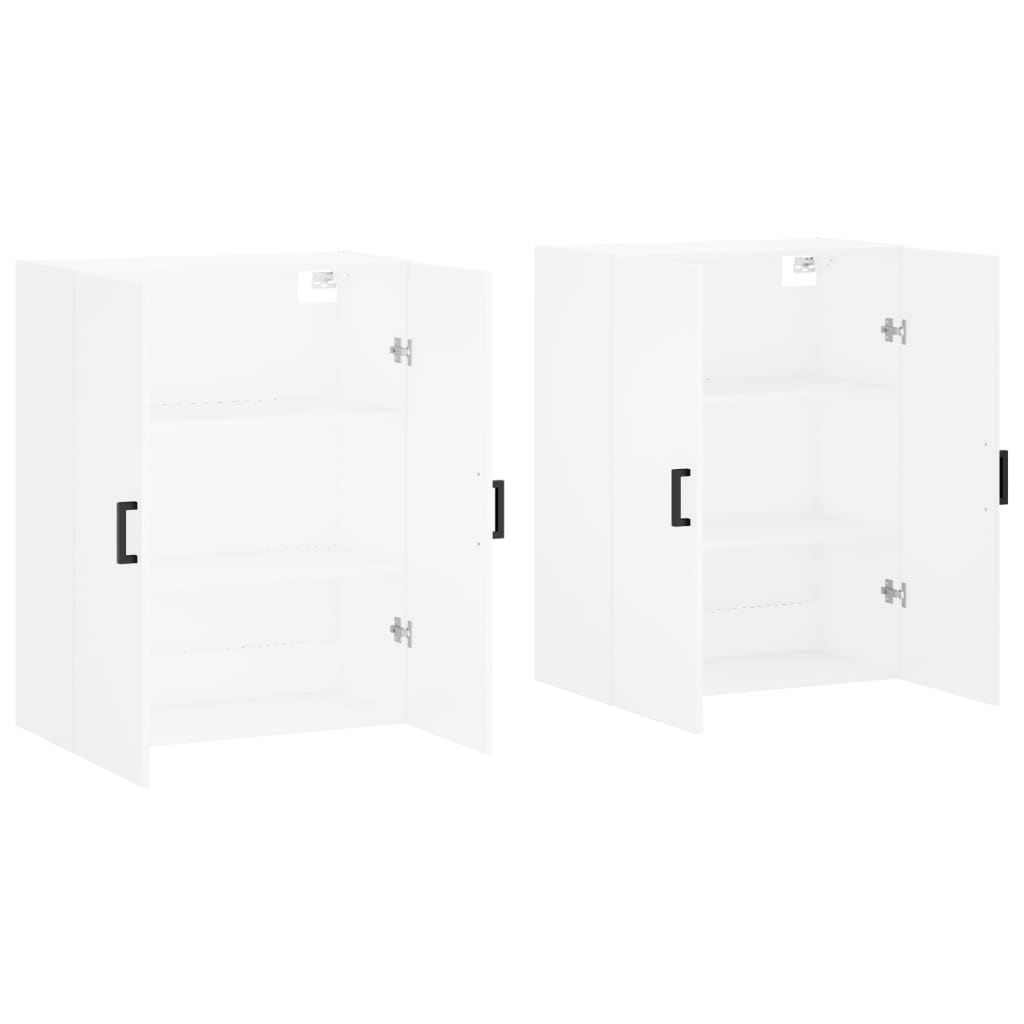 vidaXL Wall Mounted Cabinets 2 pcs White 69.5x34x90 cm