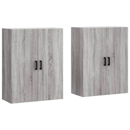 vidaXL Wall Mounted Cabinets 2 pcs Grey Sonoma 69,5x34x90 cm